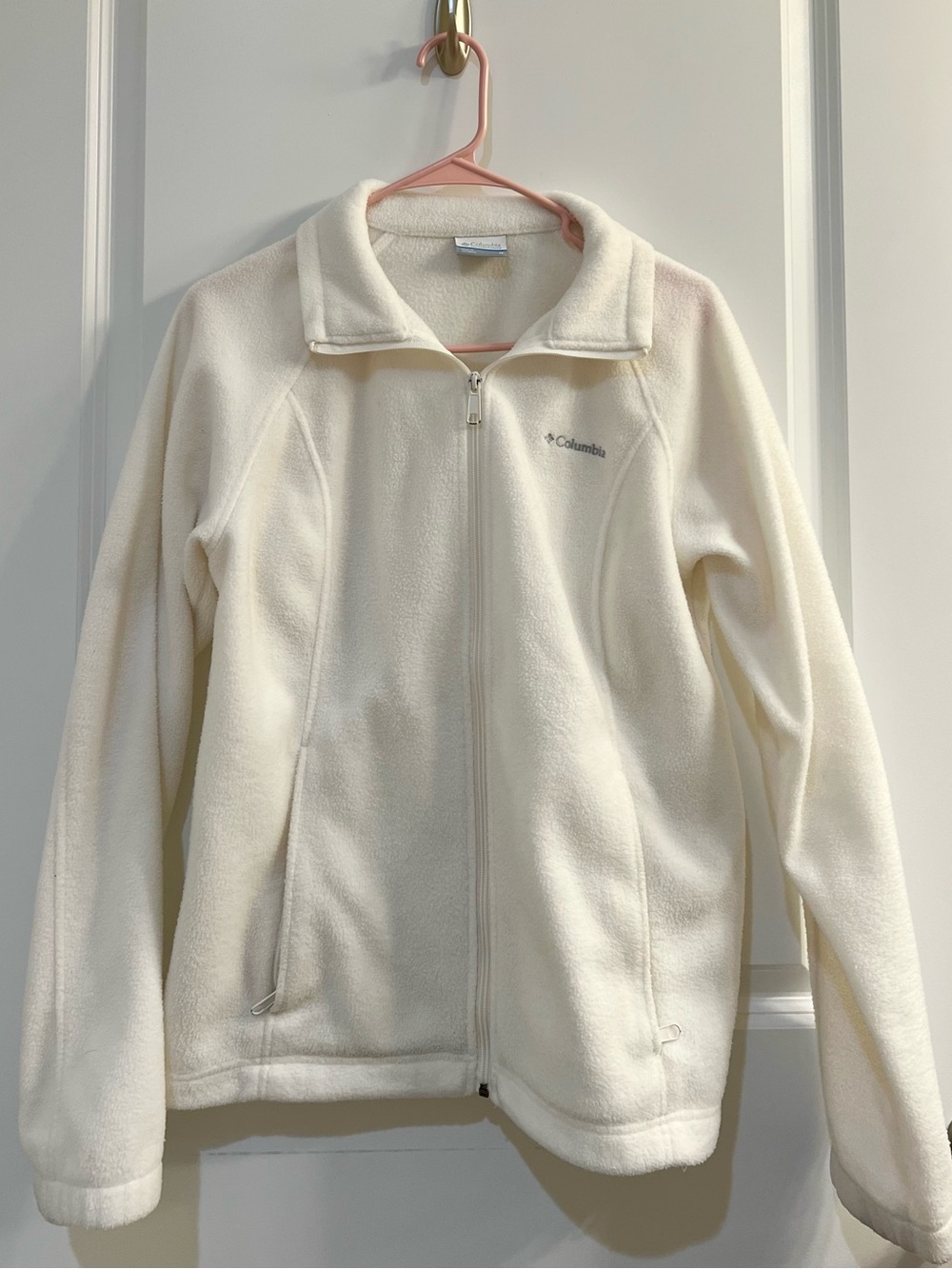 Columbia Women's Cream Full-Zip Teddy Fleece Jacket